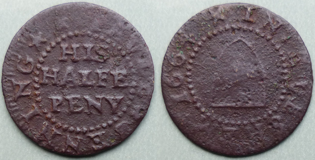 Evesham, Paule Benning 1664 halfpenny